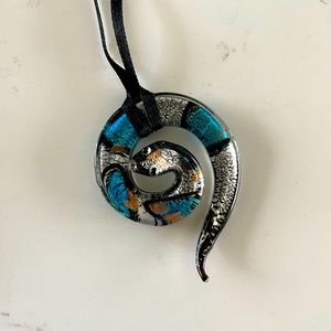 Unique Glass Snake Necklace - One-of-a-Kind Charm! 🐍